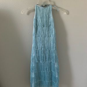 PRETTYLITTLETHING blue flapper dress